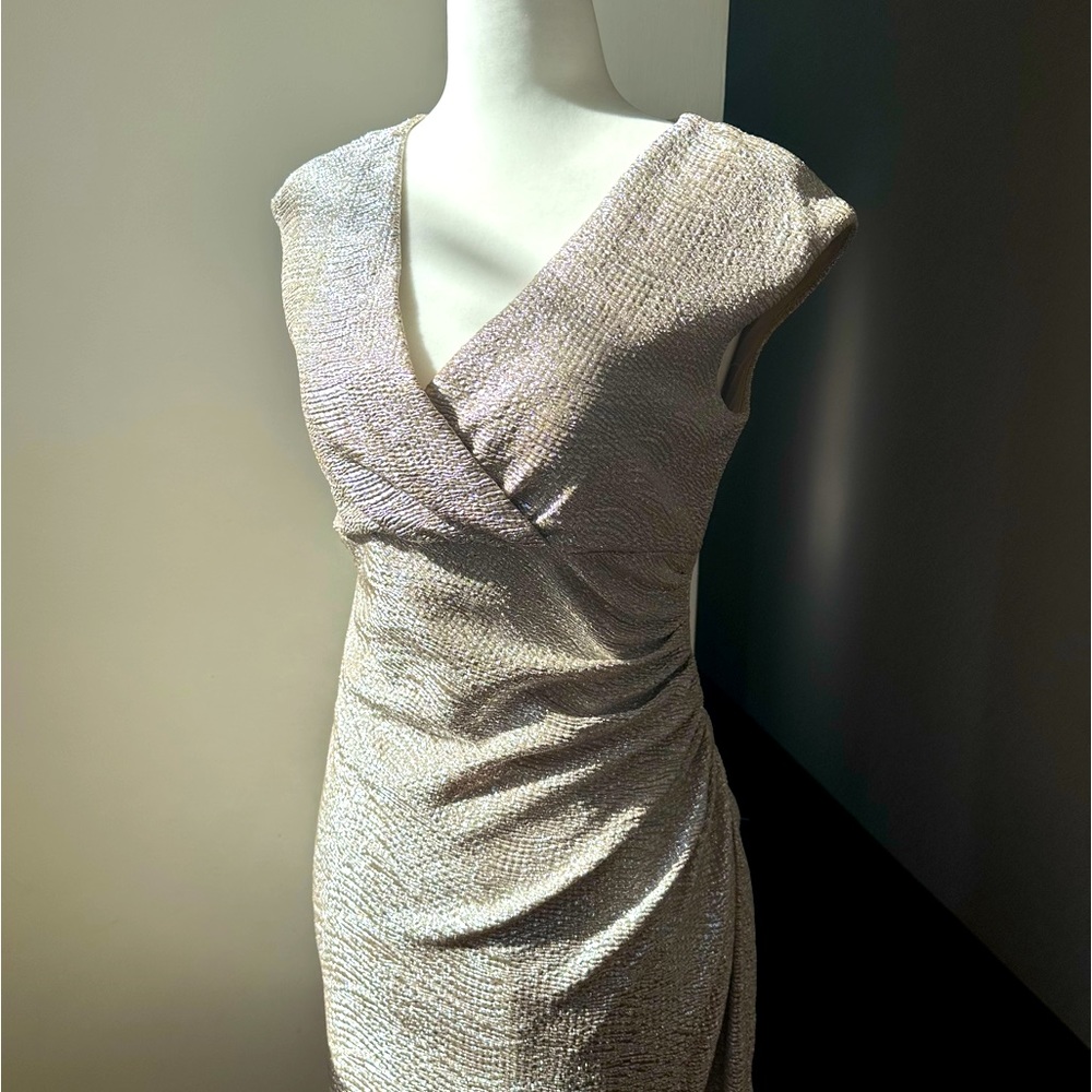 Silver Shimmer Cocktail Dress by Marina | Women’s size 4